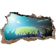 3D sienas uzlīme Sienas uzlīme Breakthrough Football Self-Adhesive H 60 x W 100 cm Guļamistaba Dzīvojamā istaba (WL27)