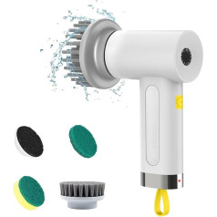 Electric Cleaning Brush, 3000 mA Power Spin Scrubber, Cordless Cleaning Brush for Household with 3 Brush Heads, 2 Modes, Electric Cleaning Brush, Perfect for Tiles, Kitchen, Grill, Glass and Tyres