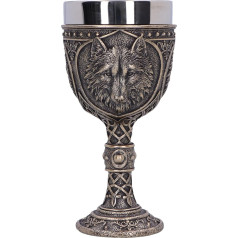 Nemesis Tagad Wild Thirst Goblet 20cm Resin Bronzas bronzas Bronzas vilks Goblet Mezgls Detaļas Vilks Dāvanu priekšmets Noņemams nerūsējošā tērauda ieliktnis Liets no Finest Resin Eksperti