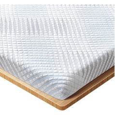 Eseren Gel Mattress Topper 120 x 200 - 7 cm augstuma Memory Foam Topper ar noņemamu un mazgājamu pārvalku, Oeko-Tex® sertificēts, 2-in-1 cietības līmeņi H2 un H3 matrača virspusē, kas paredzēta Box Spring gultai,