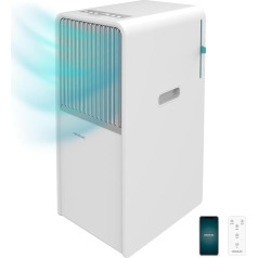 Cecotec - Мобильный кондиционер ForceClima 7550 Style Connected, 7000 BTU, площадь покрытия 20 м2, пульт ДУ, сенсорный, LED экран, 4 режима, 2 скорости, осушитель, тайме