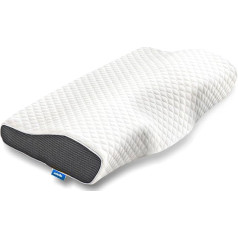 Derila Kingsize Memory Foam Pillow Neck Pillow (Pack of 1) Ergonomisks sānu miega spilvens sānu, muguras un vēdera miega spilvens pret krākšanu, bez kakla sāpēm