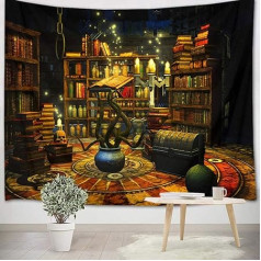 LB 235 x 180 cm gobelēns Halloween sienas dvieļu pils sienas piekaramais ragana burvju grāmatas gobelēns dzīvojamā istaba guļamistaba kopmītne sienas apdare