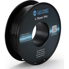 SainSmart TPU 3D printera filaments 1,75 mm 0,8 kg, melns, visas krāsas