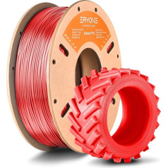 ERYONE TPU filaments 1,75 mm, 3D printeru filaments, elastīgs TPU filaments, TPU 95A, izmēru precizitāte +/- 0,03 mm, 1 kg, 1 spole, sarkans