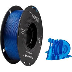 Filaments TPU 1,75 mm, TINMORRY 3D drukāšanas materiāli, TPU filaments FDM 3D printeriem, 1 kg, 1 spole, caurspīdīgi zils