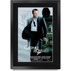 HWC Trading A3 FR James Bond - Casino Royale Movie Plakāts Daniel Craig parakstīts dāvanu Designed A3 Printed Autograph Film Dāvanas Drukāt Foto Attēlu displejs