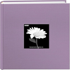 Pioneer fotoalbums ar fotoattēlu nodalījumiem un auduma foto rāmja vāku Misty Lilac