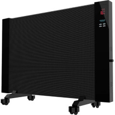 Cecotec ReadyWarm 3000 Smart Now Plakanais radiators ar tālvadības pulti, 2000 W, sķiedras starojuma plāksne - daudzvirzienu riteņi, taimeris, 3 režīmi un pārkaršanas drošības sistēma, 15 m2