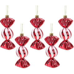 Christmas Concepts® 5 Pack - 110mm Large Cute Baubles - Shiny & Glitter Decorated - Christmas Baubles