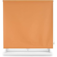 INTERBLIND Premium Blackout rullo žalūzijas, vienkāršā krāsā, izmērs 120 x 230 cm platums x augstums - aptumšojošas rullo žalūzijas 117 x 225 cm - Thermal Blind Orange - gaismas, aukstuma un siltuma izolācija