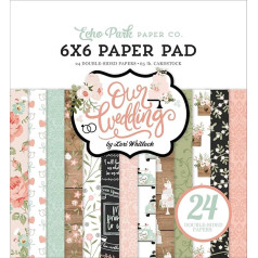 Echo Park Paper OW224023 OUR WEDDING PAPER 6X6 PAD Mūsų vestuvių popierius 6 x 6 colių Mūsų vestuvės, vienas dydis