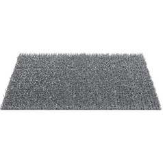 CSN Astro Turf paklājs, 90 x 55 cm, gaiši pelēks/sudrabaini pelēks, durvju paklājs iekštelpām un ārpus telpām, 100% polietilēns, nesalīdzināms ieejas paklājs, āra netīrumu uztvērēja paklājs