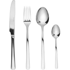 Salter BW10866 Kendal 16 gabaliņu galda piederumu komplekts - nerūsējošā tērauda galda piederumu komplekts ar spoguļgludumu, pulēts 18/10, nerūsējošā tērauda galda piederumu komplekts, nerūsējošā tērauda galda piederumu komplekts, ko var