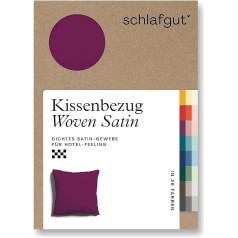 schlafgut austs satīna spilvena pārvalks, 80 x 80 cm, violets, dziļi vienkrāsains, augstākās kvalitātes viesnīcu pārklājs, vienvietīgs, 100% mīksta kokvilna