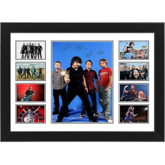 Foo Fighters Autograph Collage Poster Print - Limited Edition Music Memorabilia Collectible Home Decor Wall Decor Pop Kultūra Māksla Labākā dāvana mūzikas mīļotājiem (ierāmēts, A4 (12))