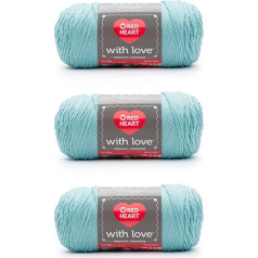 Red Heart With Love Iced Aqua dzija, 3 iepakojumi 7oz akrila, 4 vidējie (Worsted) - 370 jardu - Adīšana / Tamborēšana