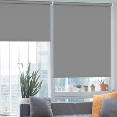 HIDODO Thermal Roller Blind, logu rullo žalūzijas, aptumšojošas rullo žalūzijas logiem, UV aizsardzība, auduma rullo žalūzijas mājai, birojam, guļamistabai, virtuvei un durvīm, 91 x 183 cm, pelēkas krāsas