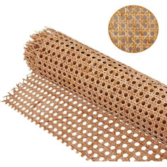 Remorui 1 rullītis rotangpalmas tīkls Burr Free Rattan Webbing Roll DIY tīrīšanas mēbeļu dekoru projekti Mesh Walking Stick Net 35cm