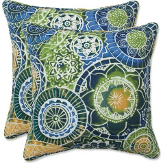 Pillow Perfect Omnia Lagoon Throw Pillows, 16,5 x 16,5 collas, zils, 2 gab., iepakojumā