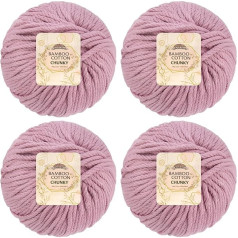 JubileeYarn Bambusa kokvilnas dzija - 100 g/somiņa - Cotton Candy - 4 bumbiņas