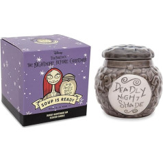 Disney The Nightmare Before Christmas Sally's Deadly Night Shade Jar Ceramic Candle | Jasmine Fragrance with 30 Hours Burn Time