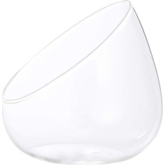 Housoutil Clear Tilt Shape Bowl Fish Bowl Plant Terrarium Saldumi Stikla vāze Masterpiece Vase Round