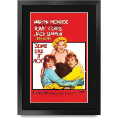 HWC Trading Some Like It Hot A3 Framed Signed Printed Autographs Picture Print Photo Display Gift For Marilyn Monroe Film Fans