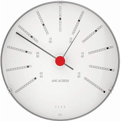 Arne Jacobsen Barometrs Ø12 cm Bankers Oriģināldizains Kreative Details, weiss