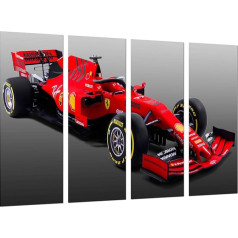 27290 Formula 1 Modern Foto Attēls Ferrari F1 SF90 Ferrari F1 2019 Sebastian Vettel Charles Leclerc 131 x 62 cm