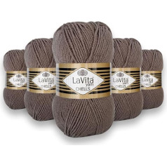 LaVita dzija CHELLS, 100% akrils, 1 bumbiņa, 100 g, 170 m (0736-Dark Grey)