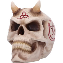 Nemesis Now 666 galvaskauss 20cm Resin Bone Exclusive James Ryman Design 666 Skull Ornament Gothic Giftware Cast From Finest Resin Expertly Hand Painted 20cm Resin Figurine