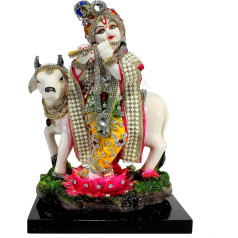 eSplanade - Lord Krishna Kishan Murti Idol Statue Sculpture - Resin (10 collas)