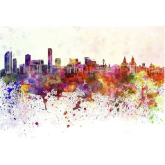 The Art Stop Glezniecība Pilsētas ainava Liverpool Skyline Paint Splash Framed Print F12X4686