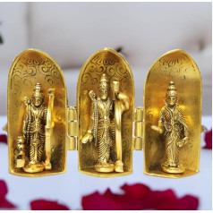 Purpledip Idol Ram Darbar: Rama, Sita, Laxman, Hanuman statujas Stambha Pillar Box (12196)