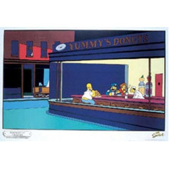 Simpsons The Hopper Filmas plakāts Kino filma Komikss Karikatūra 93 x 62 cm