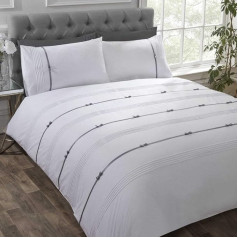 Rapport Clarissa_White_King_Duvet_Cover Segas pārklājs, balts, Izmērs