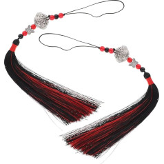 STOBOK 2gab Tassel Pendant galda skrējējs Tassel Hanging Decoration Hanging Tassel ķīniešu mezglu aksesuārs piekārtiem auto spoguļiem Auto kulons atpakaļskata spogulis Poliestera rokassprādze