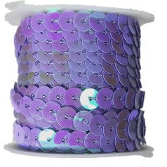 5M Sequin juostelė 6 mm pločio elastinga Sequin Trim Sequin Trim Audinys juostelė Butas Bling Sequin audinys suknelė puošmena Galvos juosta DIY siuvimo kostiumai amatų puošmenos - šviesiai violetinė