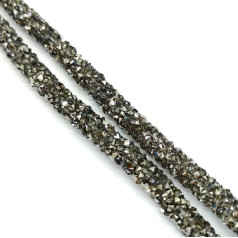 1 Yard 7 mm Rhinestone Tube Cord Rope Resin Rhinestone Chain for Sew-On Border Kāzu kleita kostīms Appliqué Grey