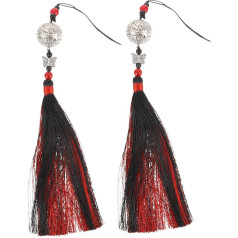 Tofficu 1440gab Tassel Pendant Antique Waist Decorations Antique Porcelāna Tassel Pendant Ķīniešu stils Tassel Pendant Back Mirror Pendant Antique Costume Charm Polyester Red