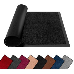 FB FunkyBuys Dirt Trapper Mat - gumijas paklājiņi, mazgājami, viegli, virtuves paklājiņi, kas paredzēti lieliem darbiem | Grīdas paklājiņi (60 cm x 90 cm, melns)