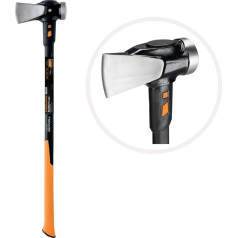 Fiskars 1020220 cirvis IsoCore XXL sakņu gabalu šķelšanai vai ķīļu iedzīšanai, garums: 92 cm, svars: 4,68 kg, melns/oranžs