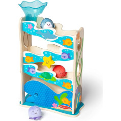 Melissa & Doug Rollables Ocean Slide, koka rotaļlieta mazuļiem, attīstoša spēle, izglītojoša rotaļlieta, koka rotaļlieta no 1 gada, dāvana zīdaiņiem, FSC sertificēti materiāli