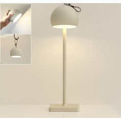 DILUMEN Dimmable LED akumulatora galda lampa, neitrāli balta, 4000 K, noņemama pārnēsājama lampas galva, akumulatora galda lampa, uzlādējama ar USB-C, galda lampa no alumīnija metāla materiāla, izmantošanai iekštelpās un ārpus telpām