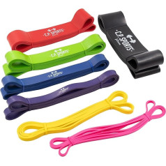 C.P.Sports Resistance Band - pretestības lentes / fitnesa lentes, kas izgatavotas no 100% lateksa | Elastīga lenta sportam, fitnesam, vingrošanai, jogai, spēka treniņiem, pievilkšanai / pievilkšanai, ideāli piemērota mājas trenažieru zālei |