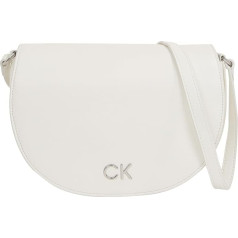 Calvin Klein Ck Daily Saddle Bag Pebble Sieviešu maza plecu somiņa, spilgti balta, viens izmērs, balta (Bright White)