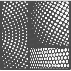 CrafTreat trafareti Pattern Halftone Circles (15 cm x 15 cm) Vairākkārt lietojami trafareti gleznošanai uz koka, audekla, papīra, auduma, grīdas, sienas un flīzēm DIY mākslas un amatniecības trafareti