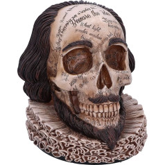 Nemesis Now Shakespeare's Legacy 16cm Resin Shakespeare Skull Figurine Inspired by William Shakespeare Cast from Finest Resin Hand Painted