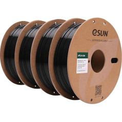 eSUN PLA Filament 1.75mm, modificēts 3D Drucker Filament PLA, maßgenauigkeit +/- 0.03mm, 1KG pro Spule, 4 Spulen 3D Druck Filament für 3D Drucker, Schwarz